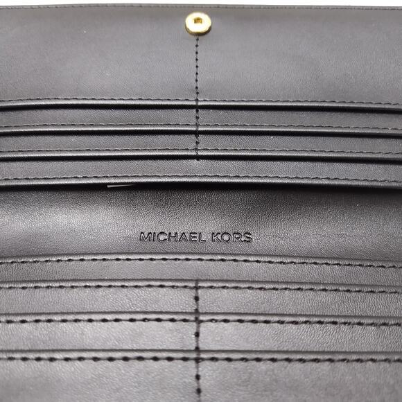 Michael Kors Black Pebbled Leather Credit Card Bifold Wallet - NWT $298 - Picture 11 of 15